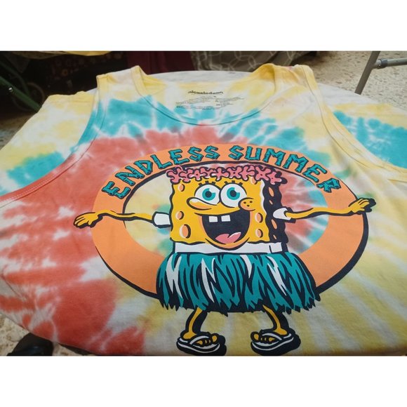 Nickelodeon Other - Nickelodeon Sponge Bob Tie Dye Endless Summer Tank Top M Yellow +